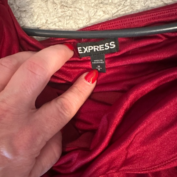Express Red Strapless top - Picture 2 of 2